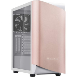 SilverStone SETA A1 tower-behuizing Wit/roségoud, 2x USB-A 3.2 (5 Gbit/s), 1x USB-C 3.2 (10 Gbit/s), Window-kit
