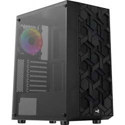 Aerocool Hive V2 Midi Tower, Tempered Glass - Black