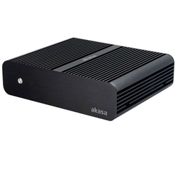 Akasa Euler Fanless Thin-Mini-ITX Gehäuse, OEM - schwarz