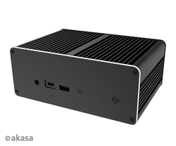Akasa Newton A50, tuulettimeton MiniPC-kotelo, musta
