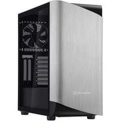 SilverStone SETA A1 tower-behuizing Zwart/zilver, 2x USB-A 3.2 (5 Gbit/s), 1x USB-C 3.2 (10 Gbit/s), Window-kit