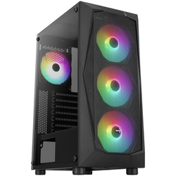 Aerocool Falcon V1 Mdi-Tower, Tempered Glass - schwarz