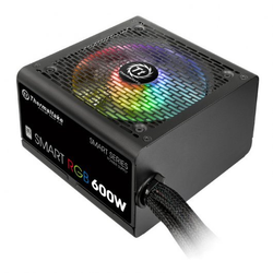 Thermaltake Smart RGB 600W voeding Zwart, 2x PCIe