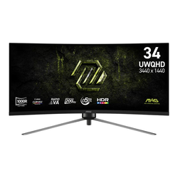 MSI MAG 345CQRF E20 34" UltraWide Dual Quad HD 0,5 ms Noir