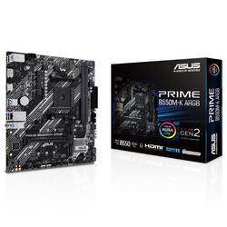 Scheda madre Asus Prime 64GB DDR4 B550M-K ARGB AM4 D [90MB1GC0-M0EAY0]