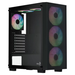 Boîtier AeroCool B509A ATX, 6 ventiladores ARGB, verre trempé, noir