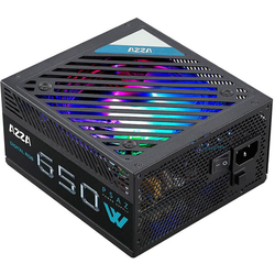AZZA PSAZ 650W ARGB voeding Zwart, 2x PCIe, RGB led