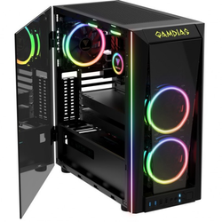 GAMDIAS Talos M1A tower-behuizing Zwart, USB 3.0, Window-Kit