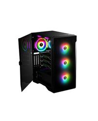 Moyen Tour ATX Gamdias Talos E2 Elite RGB avec panneaux vitrés (Noir)