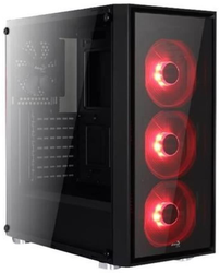 AeroCool Quartz Red - Gehäuse - Miditower - Schwarz