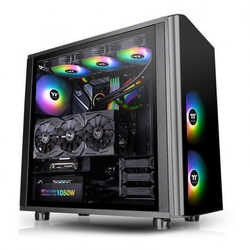 Thermaltake View 31 TG ARGB tower-behuizing Zwart, 2x USB-A 2.0, 2x USB-A 3.2 (5 Gbit/s), 2x Audio, Window-kit