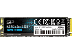 256GB Silicon Power SSD PCI-E Gen 3x4 NVMe Ace A60