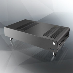 Raijintek Pan Slim Mini-ITX Gehäuse - Schwarz