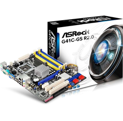 ASRock G41C-GS R2.0, socket 775 moederbord Gb-LAN, Sound, µATX