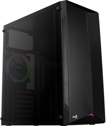 Aerocool Split RGB Tempered Glass Mid Tower Case - Black