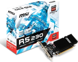 MSI R5 230 2GD3H ATI Radeon 625 MHz 2048 Mo PCI-Express