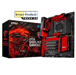 MSI X99A GODLIKE GAMING Emolevy - Intel X99 Express - Intel LGA2011-V3 socket - DDR4 RAM - Extended ATX