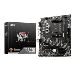 MSI A520M PRO-VH motherboard AMD A520 Socket AM4 micro ATX