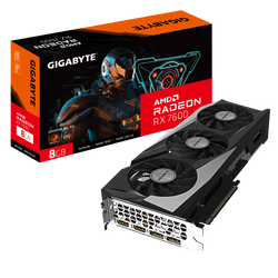8GB Gigabyte Radeon RX 7600 Gaming OC Aktiv PCIe 4.0 x16