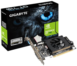 GIGABYTE GeForce GT710 LP Rev 2.0 VGA, DVI, HDMI, Low Profile