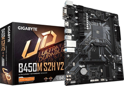 GIGABYTE B450M S2H V2, Carte mère RAID, Gb-LAN, Son, µATX