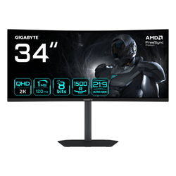 GIGABYTE 34" Moniteur UltraWide gaming incurvé