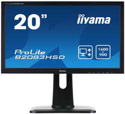 Iiyama B2083HSD-B1 - 20" LED/5ms/DVI/HP/HAS/Black