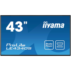 Iiyama LE4340S-B1 - 43" AMVA/8ms/FHD/VGA/DVI/HDMI/RJ45