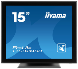 iiyama ProLite T1532MSC-B5X 38cm (15") P-Cap 10-Punkt-Multitouch-Monitor 4:3 TN