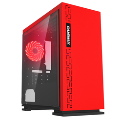 Game Max Expedition Red MicroATX Tower Gaming PC Case