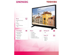 Toshiba 32W2963DG tv 81,3 cm (32'') HD Smart TV Wi-Fi Zwart
