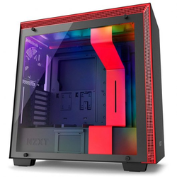 NZXT H700i schwarz/rot | EATX PC Gehäuse mit Glasfenster