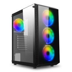 Caixa Extended-ATX 1Life c:bloom RGB Tempered Glass