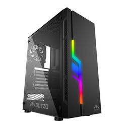 DUTZO C320 TG RGB - Black - Kabinet - Miditower - Sort