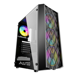 DUTZO *DEMO* C520 Mesh TG RGB - Kabinet - Miditower - Sort