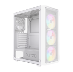 DUTZO C321 Mesh TG ARGB - Gehäuse - Miditower - Weiß