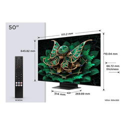 TCL 50" Televisio LED 4K 50"" C7K – 4K QD Mini-LED Google TV