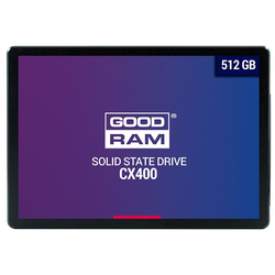 512 GB SSD Goodram CX400, SATA 6Gb/s, lesen: 560MB/s, schreiben: 490MB/s