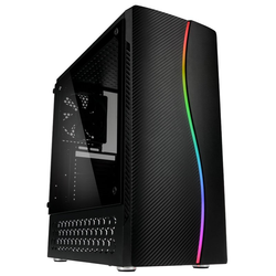 Caixa ATX Kolink Inspire K5 RGB Vidro Temperado Preta