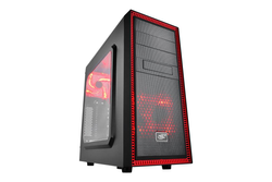 Deepcool TESSERACT SW-RD tower-behuizing Zwart/rood, USB 3.0