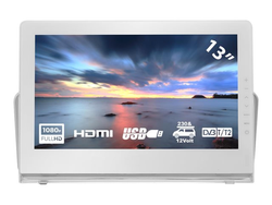 HKC P13H6 - Portable mini televisie - Oplaadbaar - 13 inch - Wit