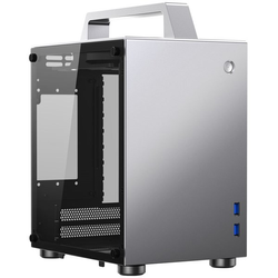 Jonsbo T8 Mini-ITX Gehäuse, Tempered Glass - silber