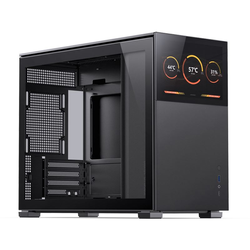 Jonsbo D31 Screen mATX Gehäuse, Tempered Glass - schwarz