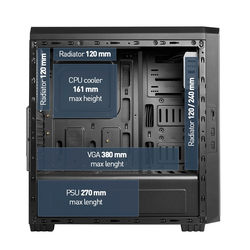 Caixa ATX Nox Hummer ZS com Janela Preta
