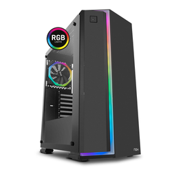 Caixa ATX Nox Infinity Neon RGB com Janela Preta