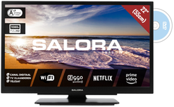 Salora 22LED9109CTS2DVDWIFI, 22in/55cm travel TV 12/230V