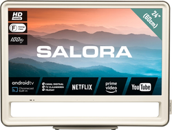 Salora CUBE24 TV 61 cm (24") HD Smart TV Wifi Argent, Blanc