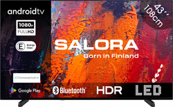 Salora 43FA550 tv 109,2 cm (43") Full HD Smart TV Wifi Zwart 250 cd/m²