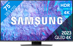 SAMSUNG 75Q80C 75" QLED TV, 4K UHD, Quantum HDR10+