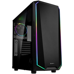 Zalman K1 Rev.B, ikkunallinen miditornikotelo, musta